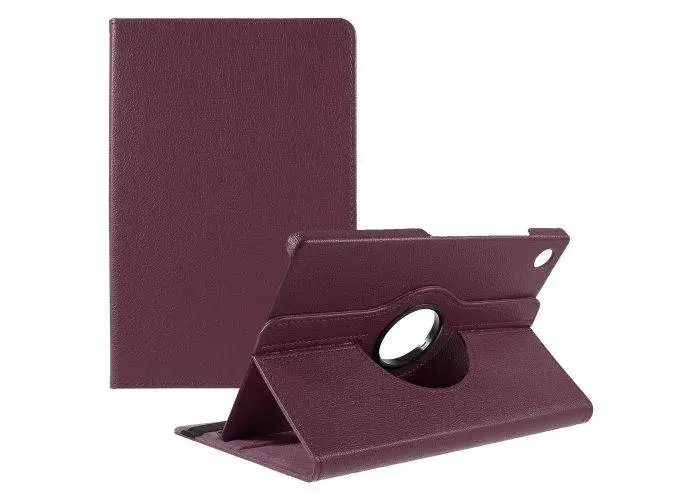 Samsung Galaxy Tab A9 Plus  / Tab A11 Plus - Læder cover 360 grader roterbar - Lilla