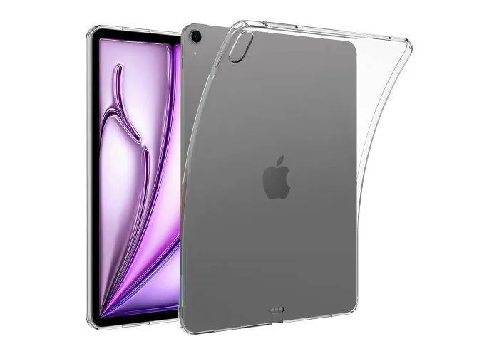 iPad Air 13 (2024 / 2025 / 2026) - Shockproof slim gummi cover - Transparent