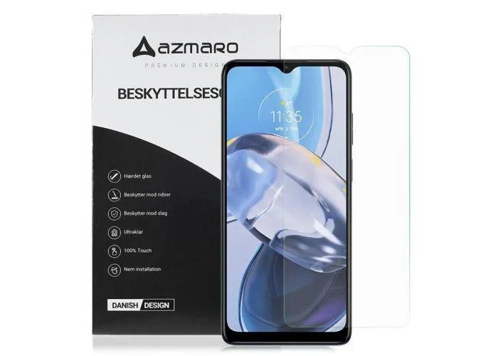 Motorola Moto E22 4G - Azmaro Ultra clear hærdet beskyttelsesglas - Transparent