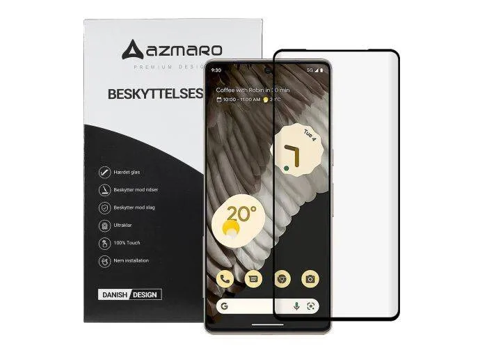 Google Pixel 7 Pro 5G - Azmaro Premium hærdet beskyttelsesglas - Komplet dækning