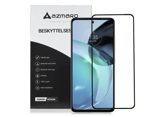 Motorola Moto G72 4G - Azmaro Premium hærdet beskyttelsesglas - Komplet dækning