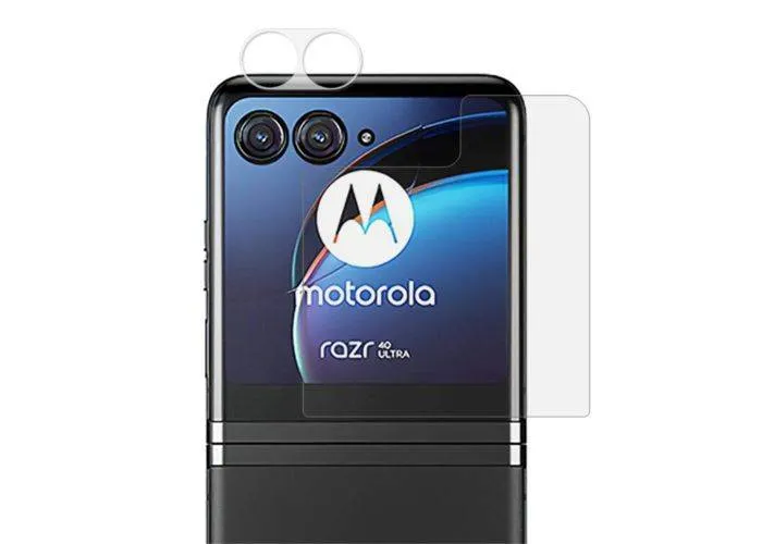 Motorola Razr 40 Ultra 5G - Hærdet beskyttelsesglas til KAMERALINSE og lille skærm