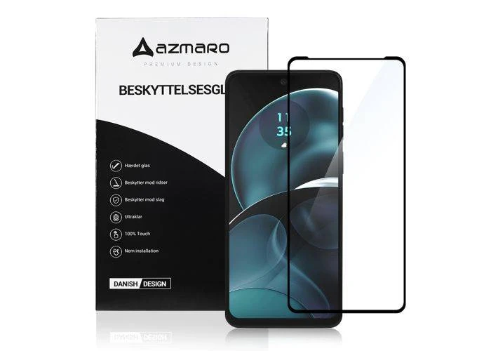 Motorola G14 - Azmaro Premium hærdet beskyttelsesglas - Komplet dækning