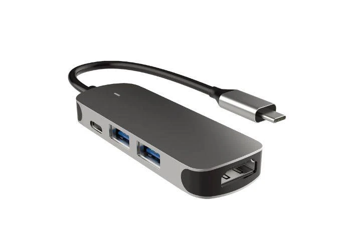 USB-C Hub med 4 porte - 1xUSB-C / 2xUSB-A / 1x HDMI til MacBook / Laptop
