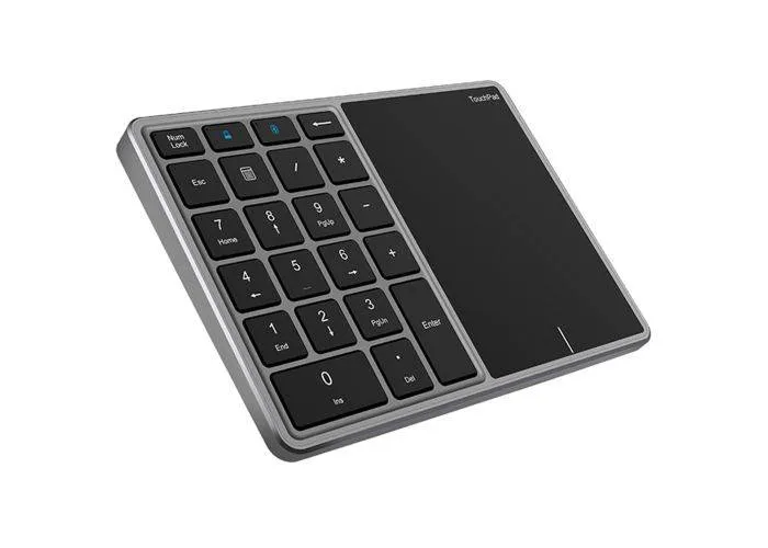 Trådløst Bluetooth/Wifi  numerisk tastatur med Touchpad
