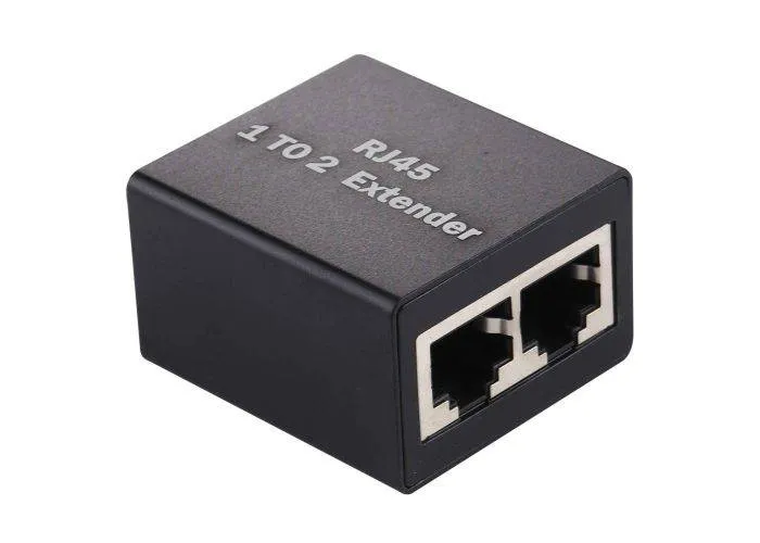Netværkskabel 1 x RJ45 til 2 x RJ45 forlænger adapter