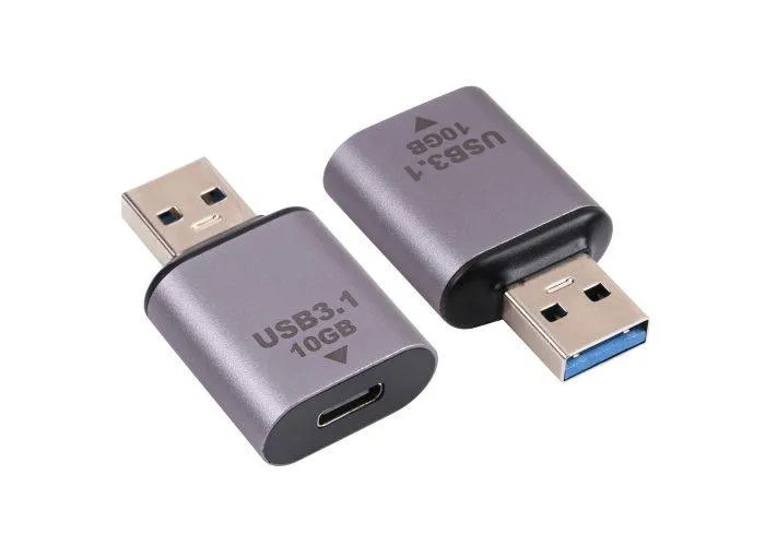 USB 3.1 til USB-C adapter - 10 Gbps - Sølv