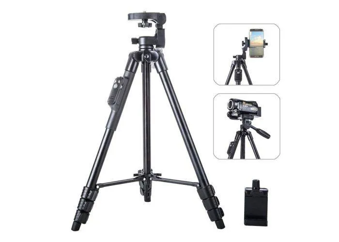 YUNTENG Justerbar Tripod til smartphone / kamera - Inkl. Bluetooth remote