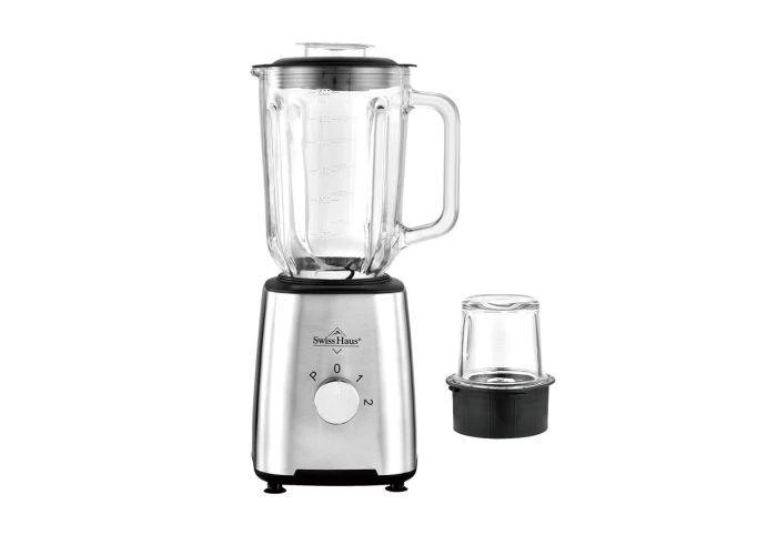 Swiss Haus blender 1.5L / 500W - Inkl. glaskværner - Z. Glacier Collection - Sølv
