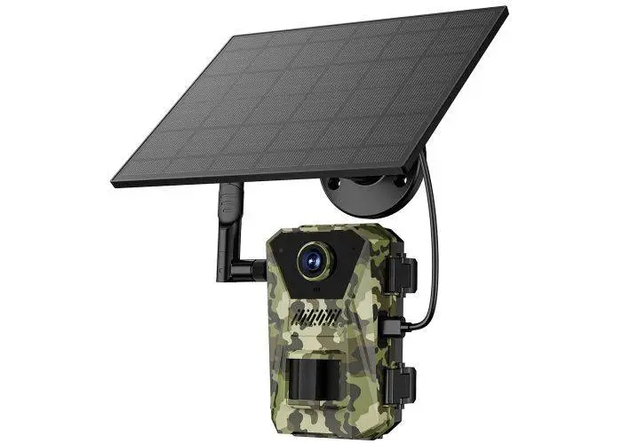 Vildtkamera 4G med solcellepanel - Infrarødt nattesyn  / Vandtæt