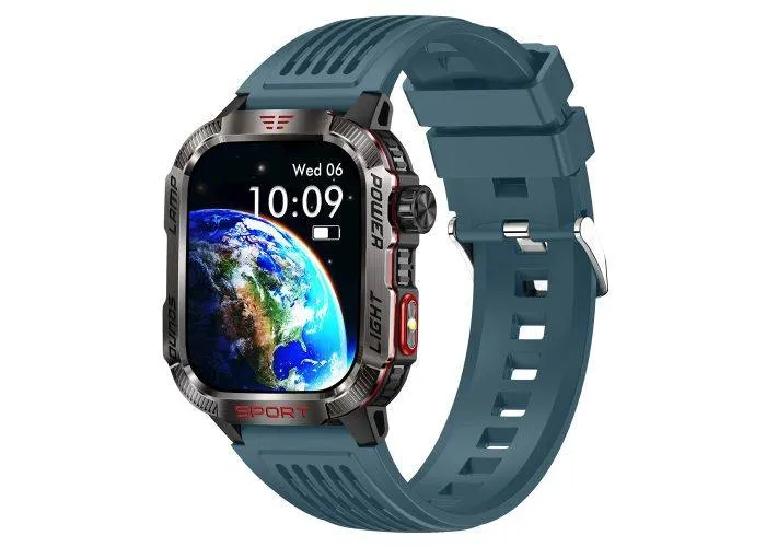 Smartwatch Sport - Dansk sprog / besvar opkald / puls - Vandtæt - Blå