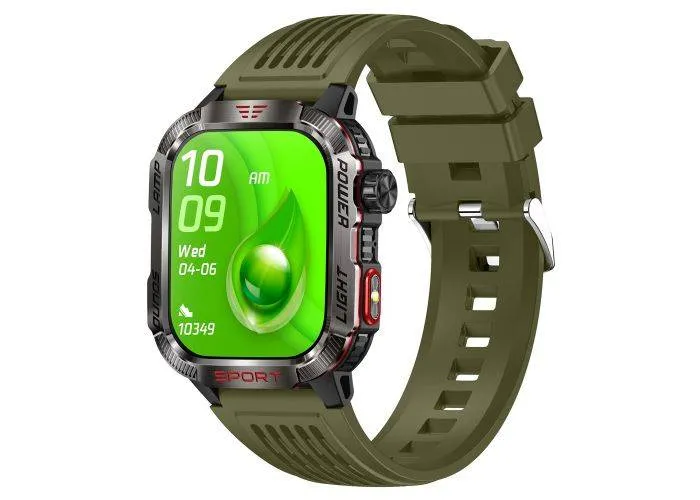 Smartwatch Sport - Dansk sprog / besvar opkald / puls - Vandtæt - Grøn