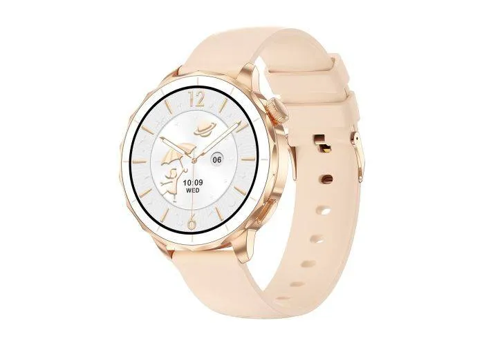 Smartwatch - Dansk sprog - Vandtæt - iOS/Android - Puls/blodtryk - Guld