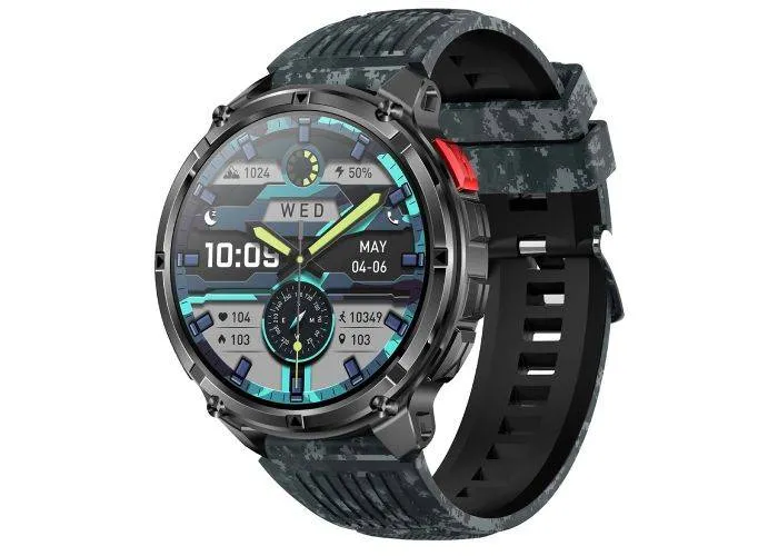 Aktiv Smartwatch - Vandtæt - Dansk sprog - opkald - iOS/Android - Kamouflage
