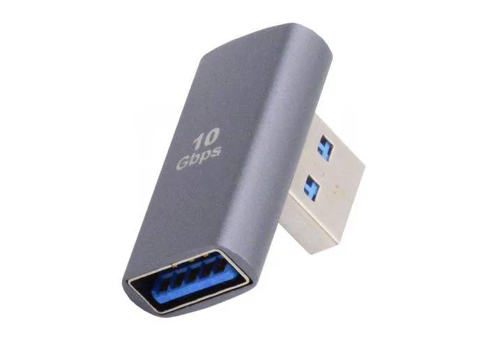 U3-018-LP - USB-A (han) til USB-A (hun) data adapter 90 grader vinkel