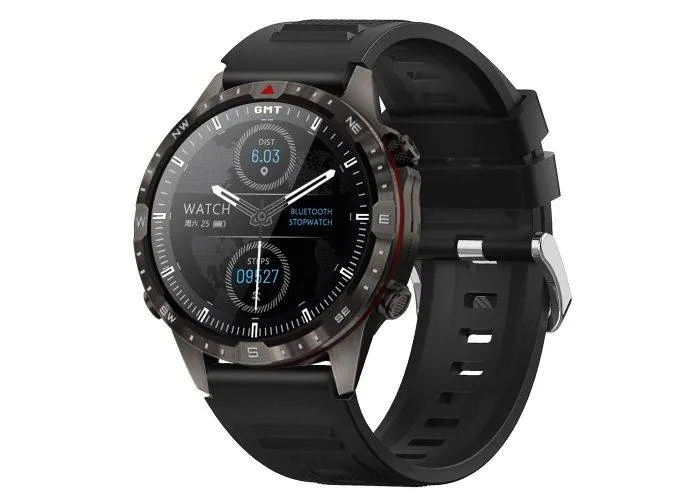 Smartwatch GT45 - Touch skærm, Bluetooth, Puls, Blodtryk - Dansk sprog - Sort