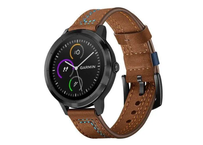 Garmin Vivoactive 3 / Vivomove HR - Design Ægte læder urrem - Brun