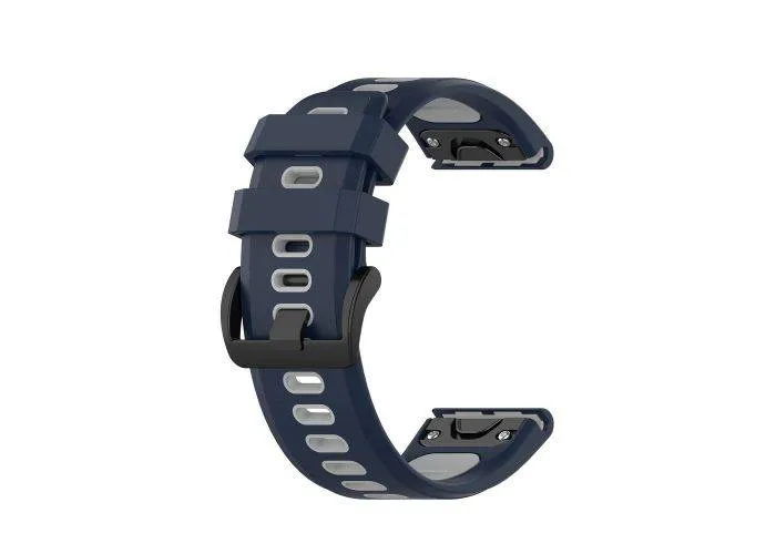 Garmin Fenix ​​6X Pro/Fenix ​​6X Sapphire GPS - Silikone urrem 26 mm - Blå/grå