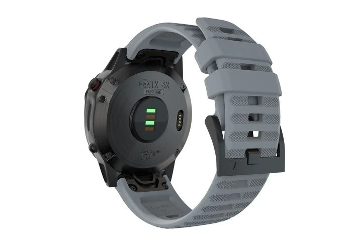 Garmin Fenix 7X/6X GPS/ 6X Pro - Urrem i silikone 26mm - Grå