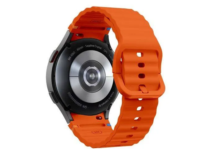 Samsung Galaxy Watch7 /6 /5 / 4 / FE -  44/40mm - Silikone rem - til håndled 139mm-210mm - Orange