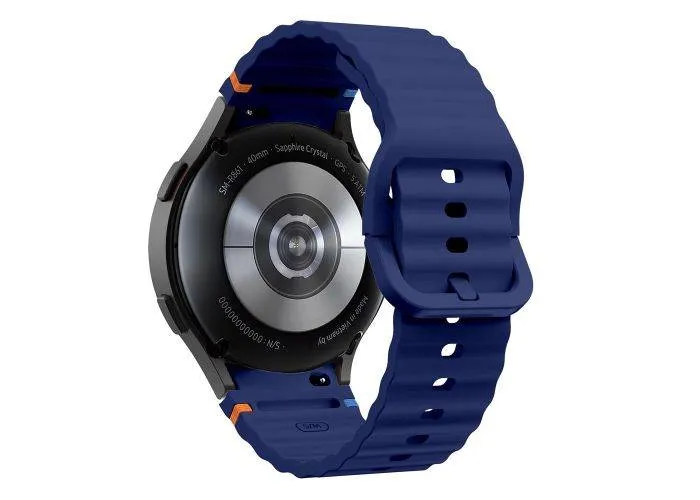 Samsung Galaxy Watch7 /6 /5 / 4 / FE -  44/40mm - Silikone rem - til håndled 139mm-210mm - Midnatsblå