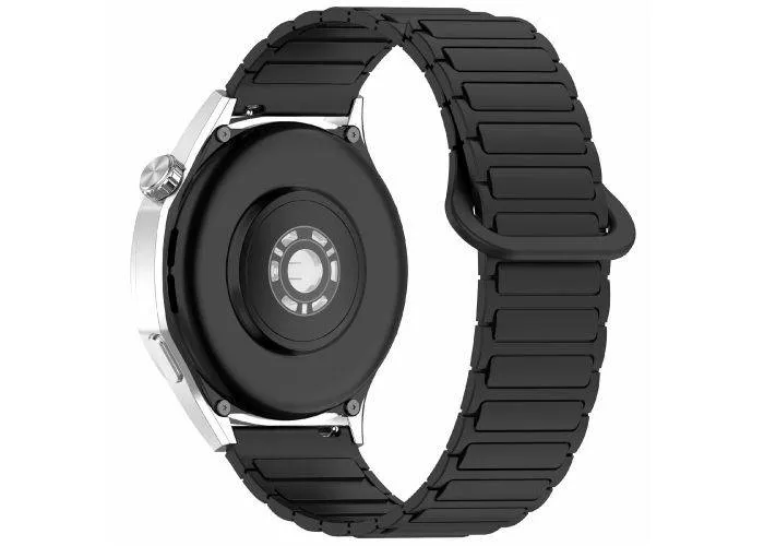 Samsung Galaxy Watch7 /6 /5 / FE -  44/40mm - Magnetisk silikone rem -  - til håndled 139mm-220mm - Sort