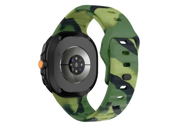 Samsung Galaxy Watch8 /  Watch8 Classic - Wave silikone rem - Militærgrøn