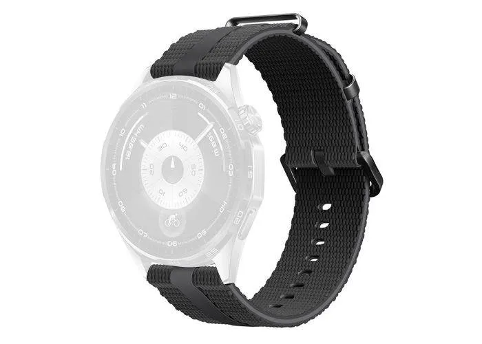Samsung Galaxy Watch7 /6 /5 / FE -  44/40mm - Sports silikone rem 20mm - til håndled 130mm-210mm - Sort/grå