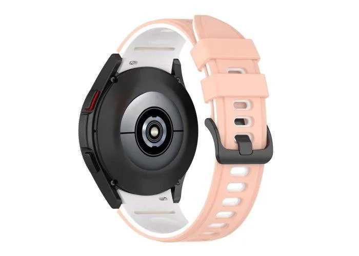 Samsung Galaxy Watch 5 40mm / 44mm / Watch 5 Pro 45mm - Silikone rem - Pink/Hvid