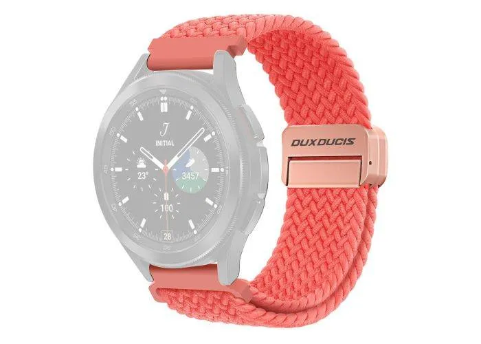 Dux Ducis Mixture Pro - Samsung Galaxy Watch 6/5/4 - Magnetisk tekstil urrem 20mm - Guava