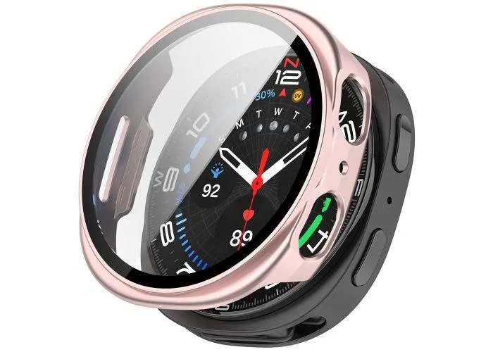 Samsung Galaxy Watch8 40mm - Shockproof cover med hærdet skærmbeskytter -  Mat pink