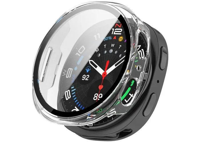 Samsung Galaxy Watch8 44mm - Shockproof cover med hærdet skærmbeskytter - Transparent