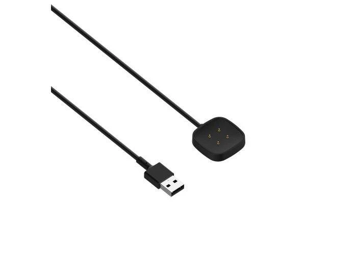 Fitbit Versa 3 / Fitbit Sense - USB Opladerkabel 30cm - Sort