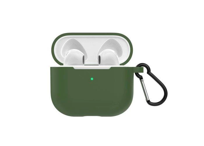 Apple AirPods 3 -Silikone beskyttelses cover til opladerbox - Militærgrøn