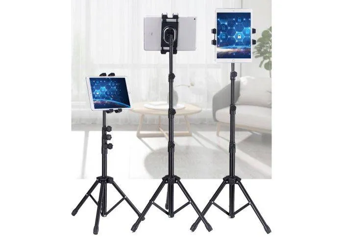 Justerbar & Foldbar Tri-pod til smartphones & tablest - Passer til 13.5-22.5cm - Sort