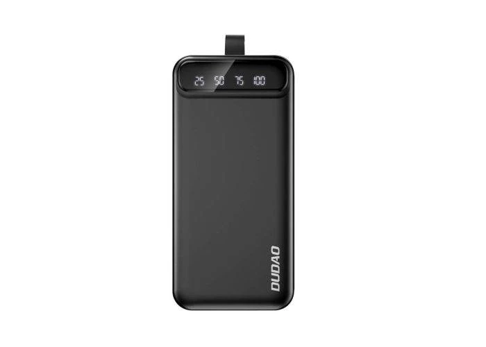 Dudao Powerbank 30000mAh - USB-A & USB-C - LCD Display - Sort