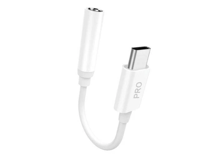 Dudao Pro USB-C til 3.5mm lydadapter - Hvid