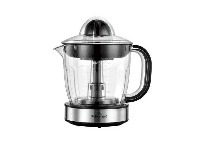 Swiss Haus - Elektrisk citruspresser 40W / 1.0L - Rustfrit stål - Sort