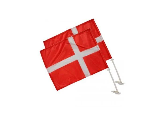 Dannebrog til bilruder - 2 stk.