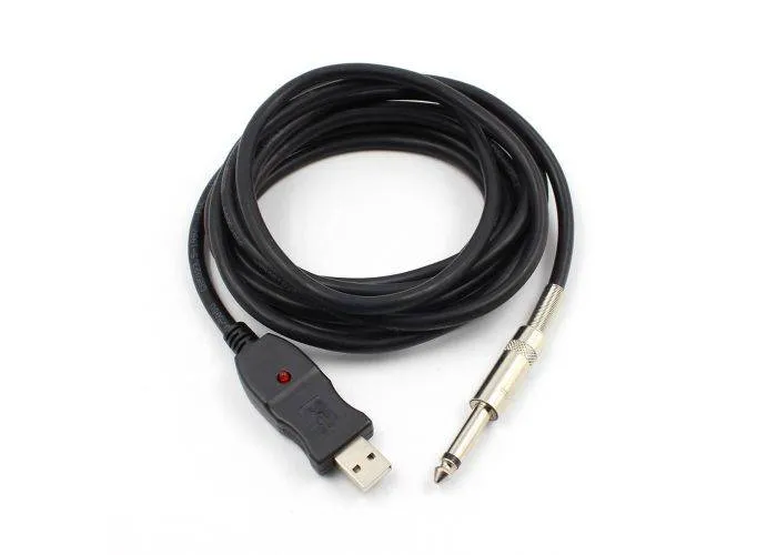 USB til Jack 6.35mm adapter kabel - til guitar mm - 3m