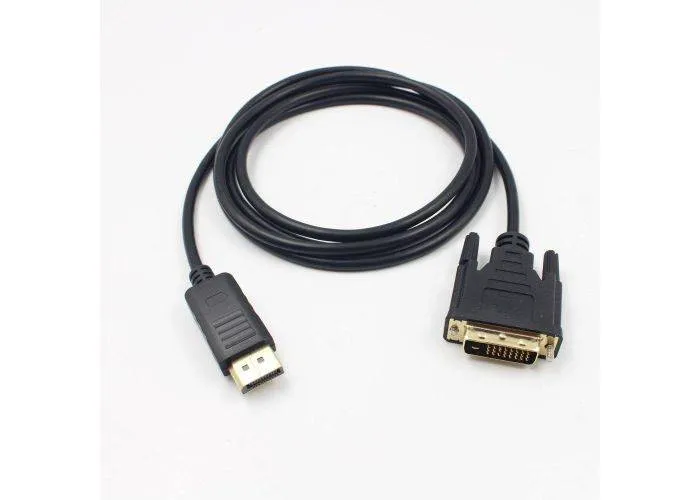 Displayport (DP) til DVI-D adapter med guldbelagte connectors - 1.8m - Tilslut laptop til TV