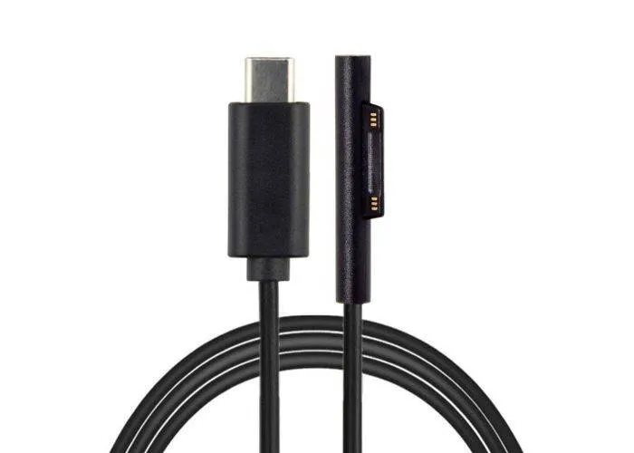 Microsoft Surface Pro 7/6/5/4/3 - Type-C (han) oplader kabel - Passer til 65/87W opladere - 1.8m
