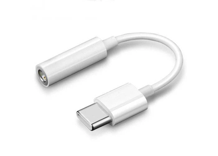 Type-C til Audio 3.5mm adapter - Hvid