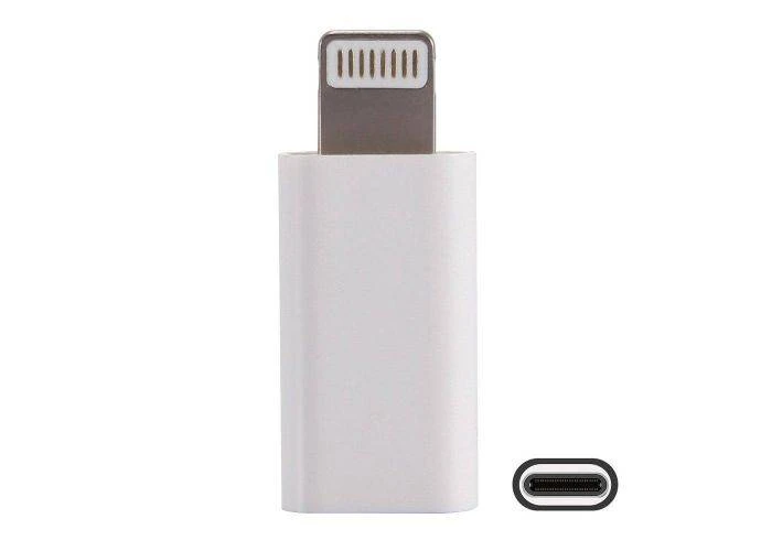 HAT PRINCE Mini USB 3.1 Type-C til Lightning 8 Pin Converter Adapter - hvid