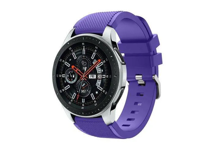 Samsung Galaxy Watch 46mm - Twill Silikone urrem - passer til håndled 140-215mm - Lilla