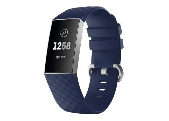 Fitbit Charge 3 / Charge 4 - Silikone urrem - Åndbar - Str- L - Blå