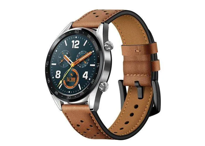 Huawei Watch GT - Ægte læder urrem - Brun