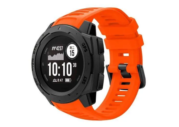 Garmin Instinct - Silikone urrem 22mm - Passer til håndled omkreds 125-200mm - Rød