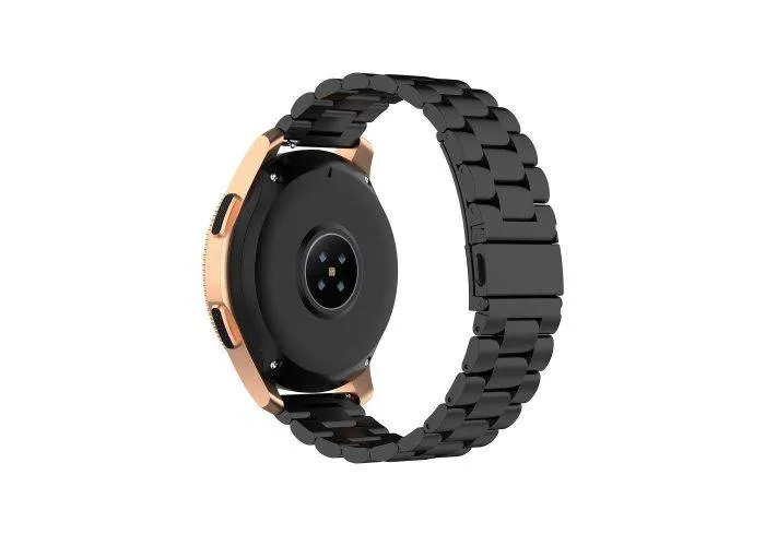 Samsung Galaxy Watch Active / Garmin Vivoactive 3 - Rustfri stål urrem - Sort