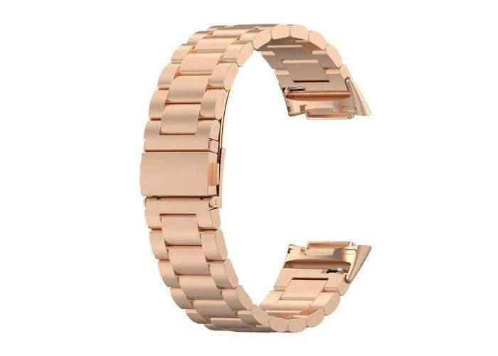 Fitbit Charge 5 - Metal urrem i rustfrit stål - L: 20 cm - Rosa guld